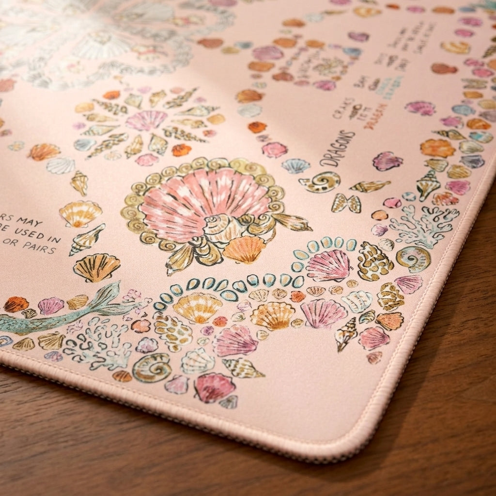 Seashell Shore Foldable Mahjong Mat