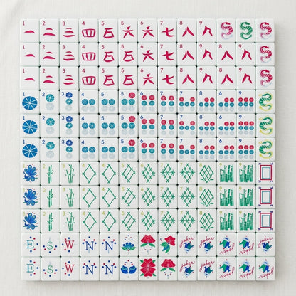 Crystal Cyan Mahjong Set, 160 Tiles