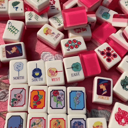 Art Deco Lady Joker Mahjong, 160 Tiles