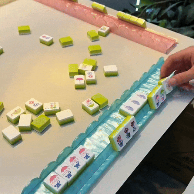 Pearl Shell Mahjong Rack Set