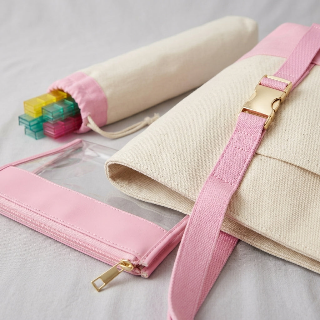 Mahjong Day-Bag Set, Canvas Carryall
