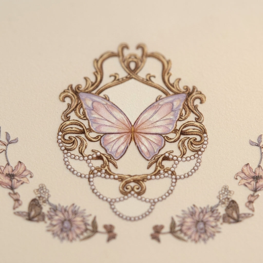 Vintage Butterfly Roll-Up Mahjong Mat