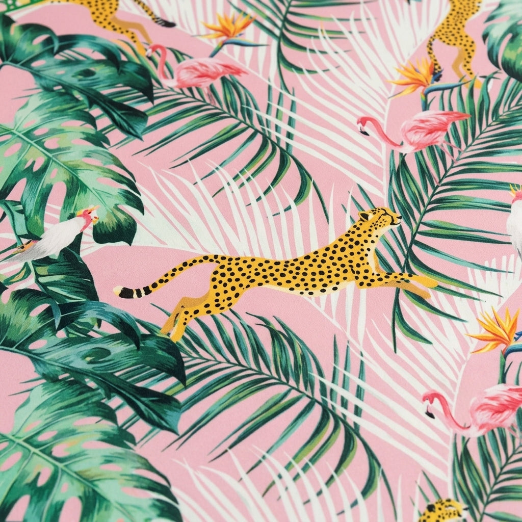Flamingo Jungle Roll-Up Mahjong Mat