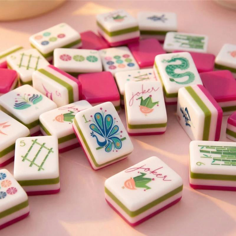 Sorbet Hot Pink Mahjong, 160 Tiles