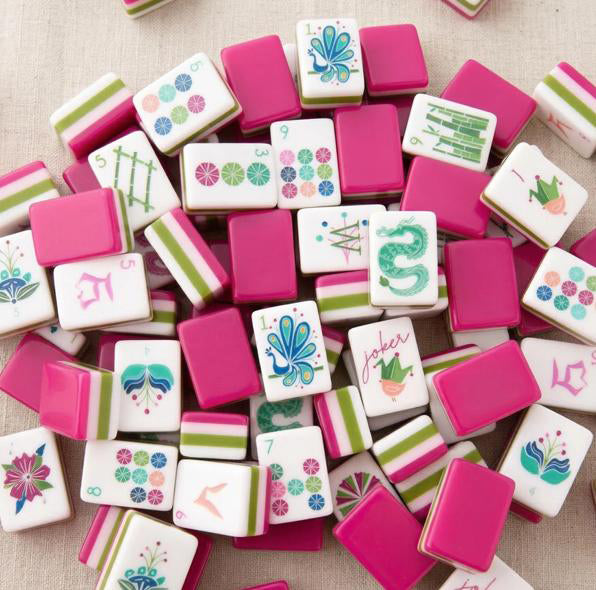 Sorbet Hot Pink Mahjong, 160 Tiles