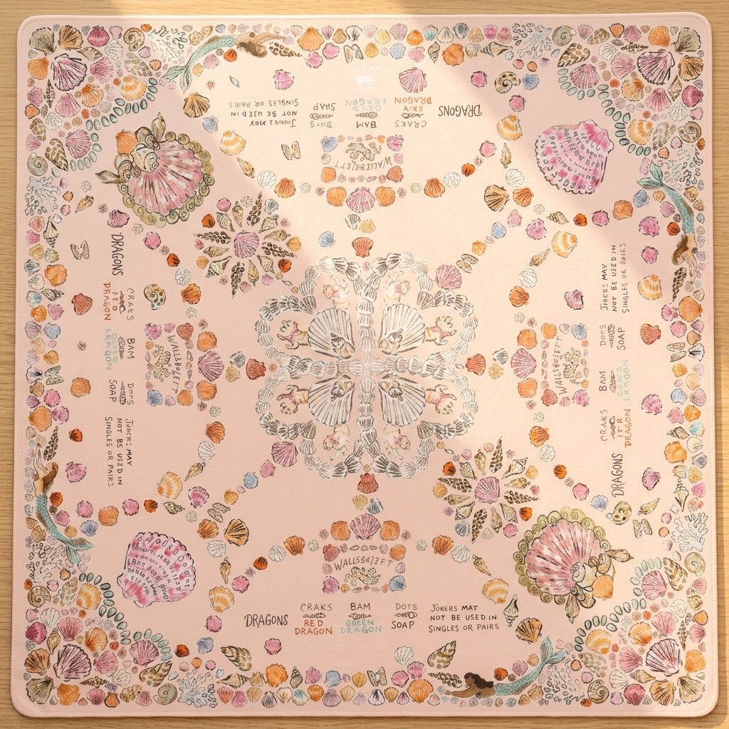 Seashell Shore Foldable Mahjong Mat
