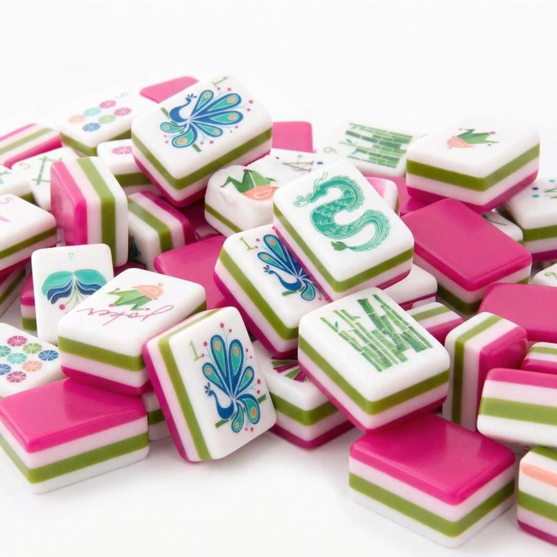 Sorbet Hot Pink Mahjong, 160 Tiles