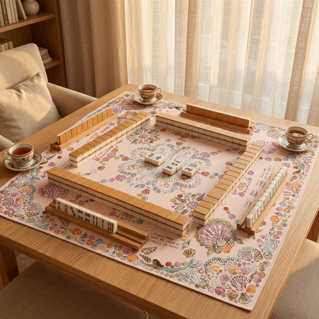 Seashell Shore Foldable Mahjong Mat