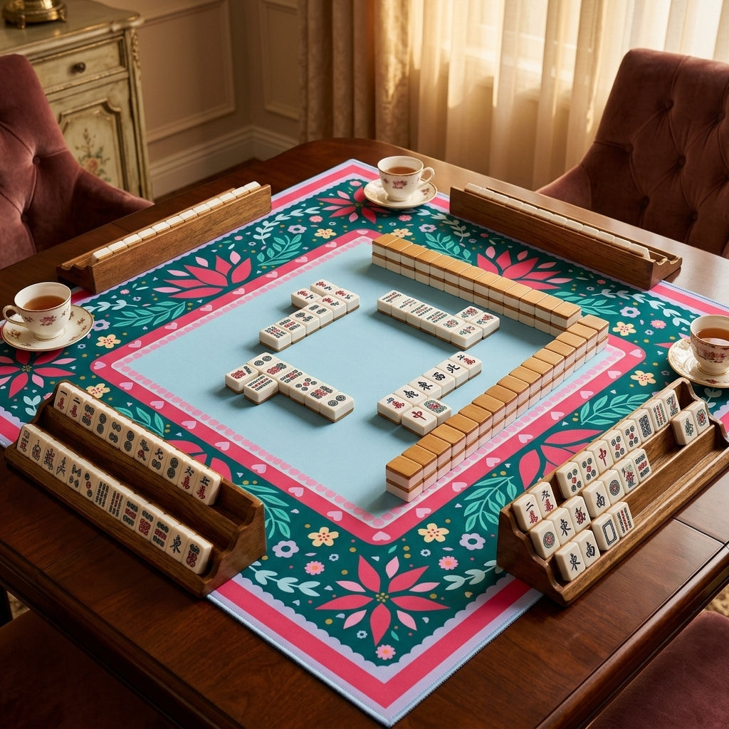 Woodland Folk Roll-Up Mahjong Mat