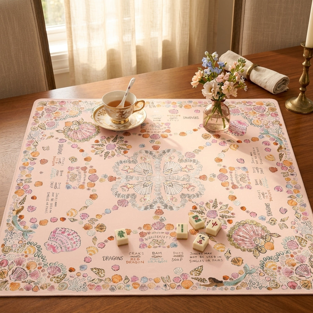 Seashell Shore Foldable Mahjong Mat
