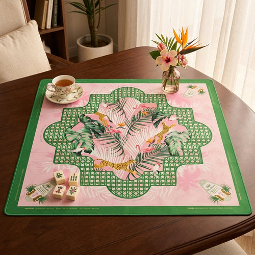 Flamingo Jungle Roll-Up Mahjong Mat