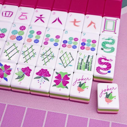 Sorbet Hot Pink Mahjong, 160 Tiles