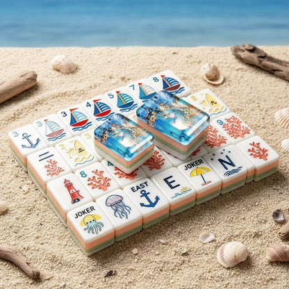 Ocean Blue Mermaid Mahjong, 160 Tiles