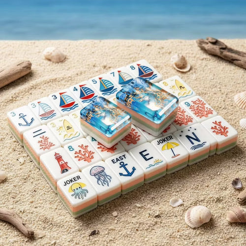 Ocean Blue Mermaid Mahjong, 160 Tiles