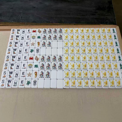 Ocean Blue Mermaid Mahjong, 160 Tiles