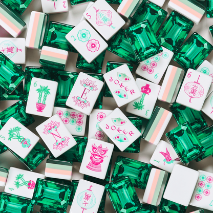 Emerald Green Mahjong Set, 160 Tiles