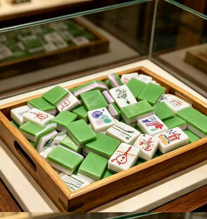 Jade Marble Mahjong Set, 160 Tiles