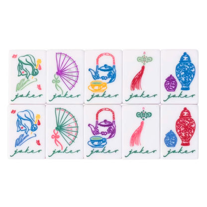 Jade Marble Mahjong Set, 160 Tiles