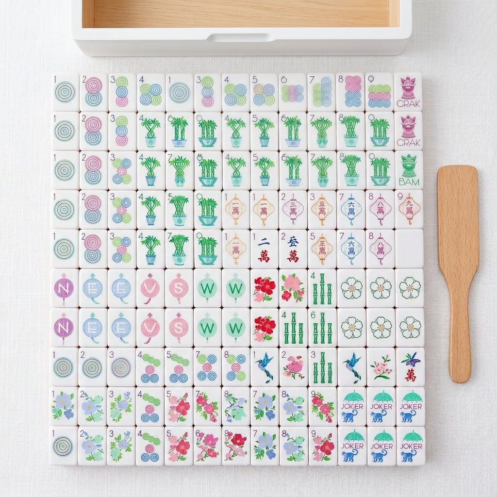Garden Party Mahjong Set, 160 Tiles