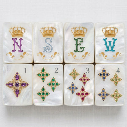Mother-of-Pearl & Gold Mahjong, 160 Tiles