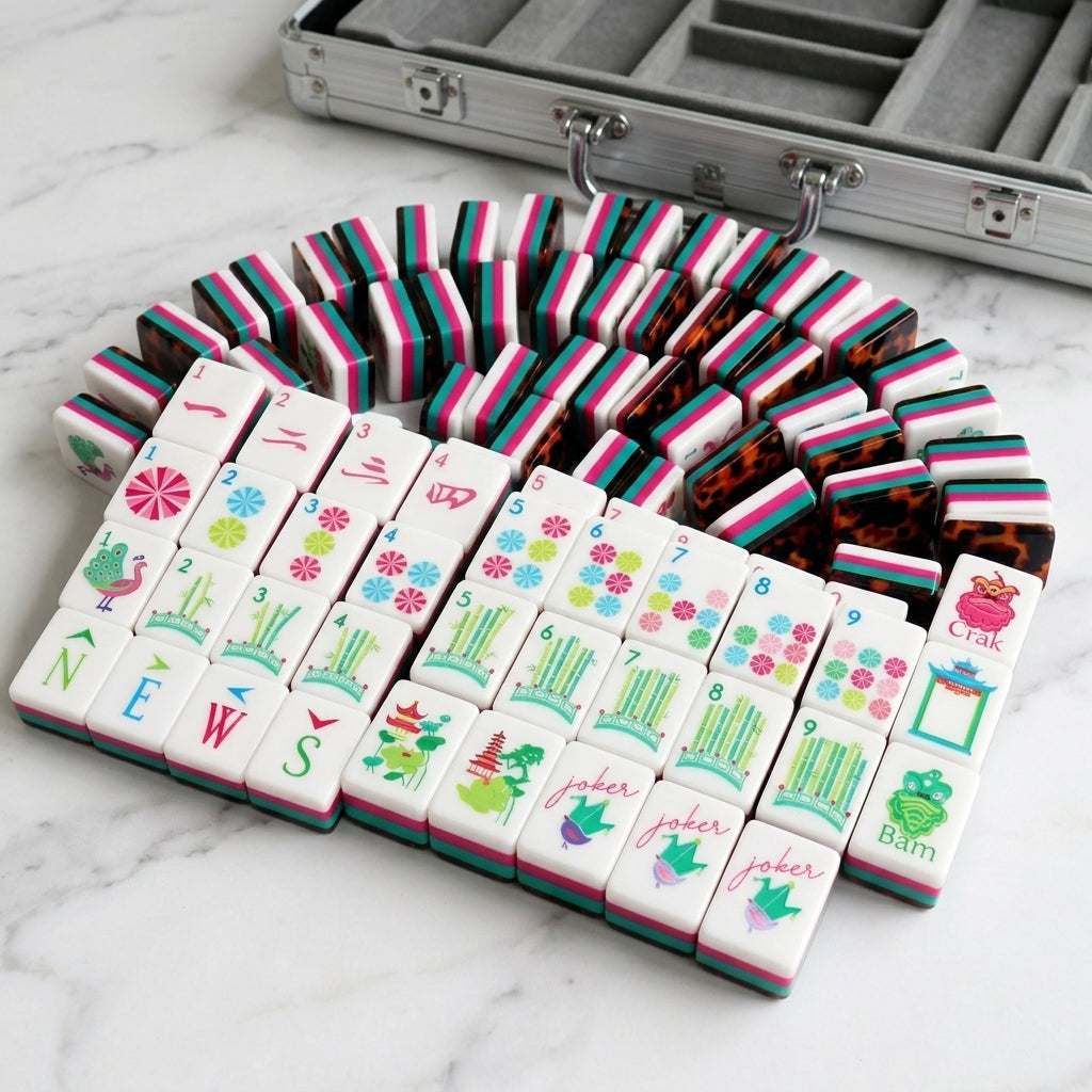 Stripe & Tortoise Mahjong, 160 Tiles