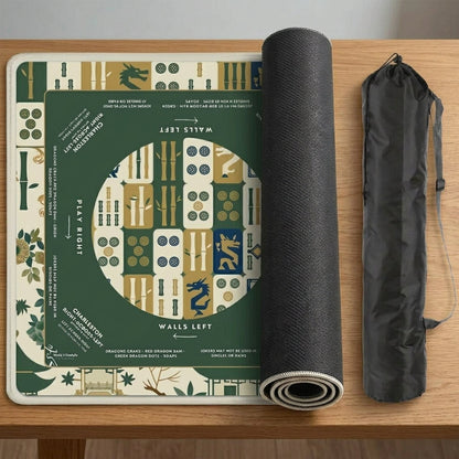 Emerald Botanical Non-Slip Mahjong Mat