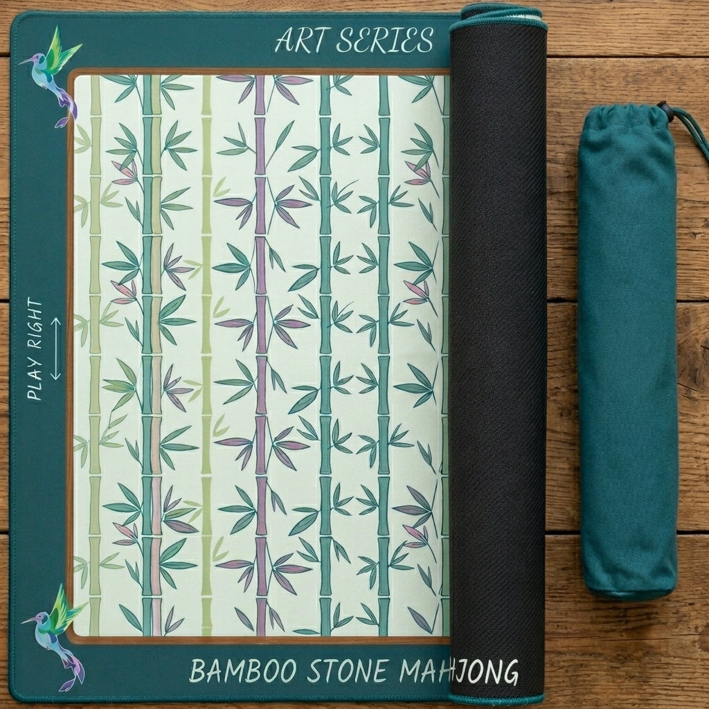 Bamboo Grove Roll-Up Mahjong Mat