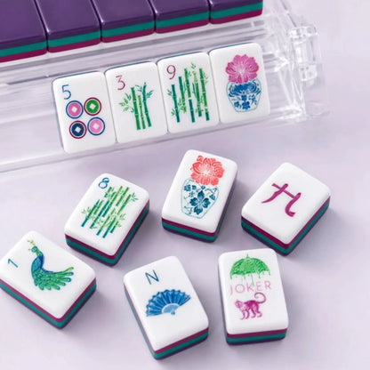 Grape Floral Mahjong Set, 160 Tiles