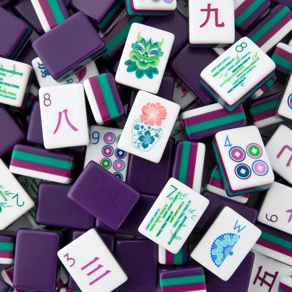 Grape Floral Mahjong Set, 160 Tiles