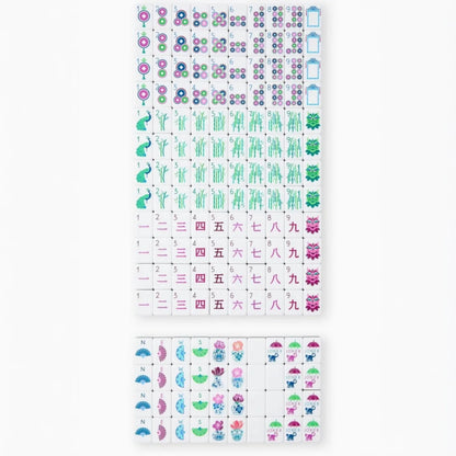 Grape Floral Mahjong Set, 160 Tiles
