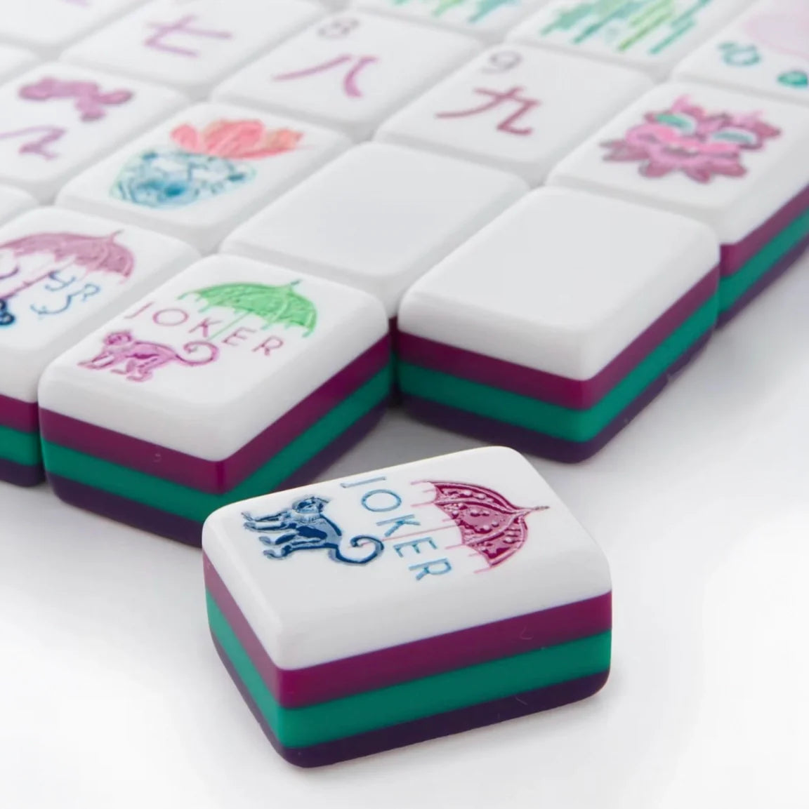 Grape Floral Mahjong Set, 160 Tiles