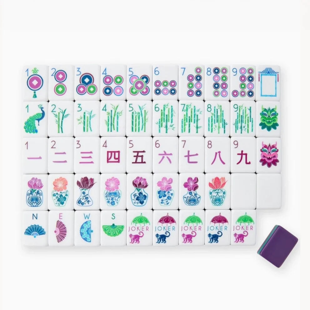 Grape Floral Mahjong Set, 160 Tiles