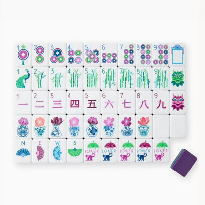 Grape Floral Mahjong Set, 160 Tiles