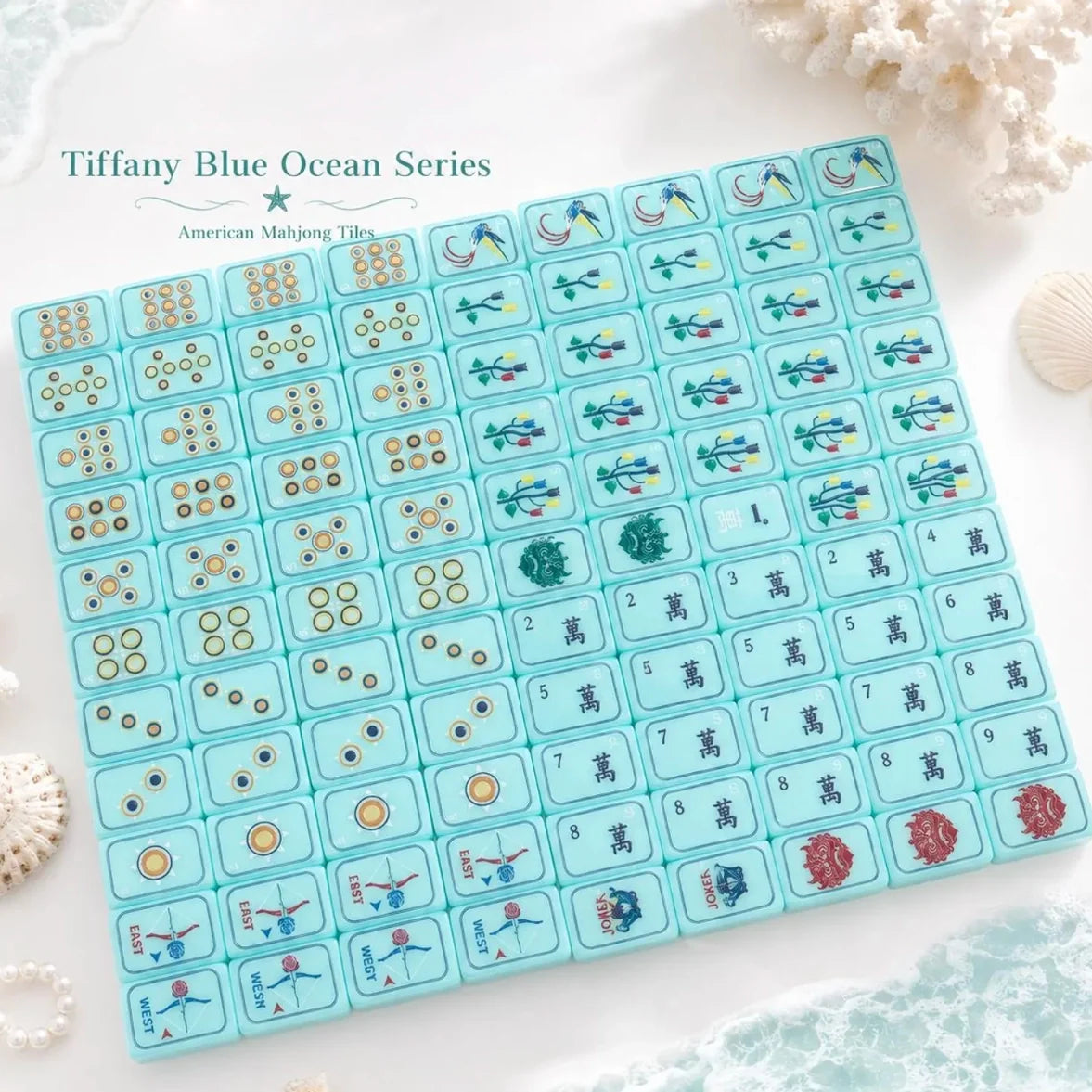 Ocean Mahjong Set, 160 Tiles