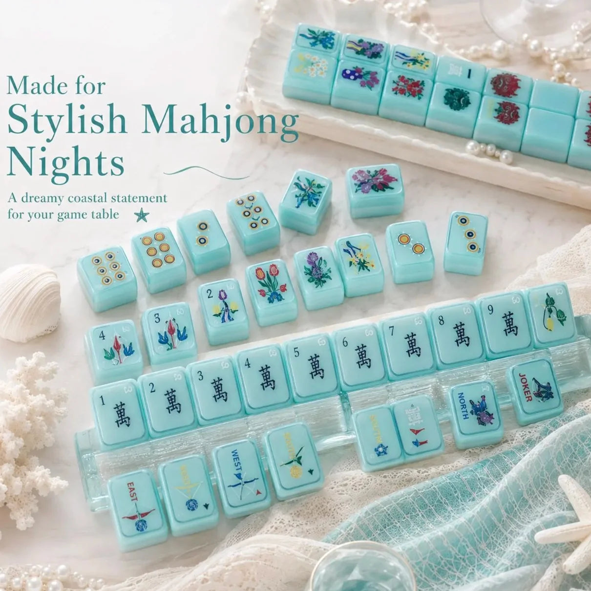 Ocean Mahjong Set, 160 Tiles