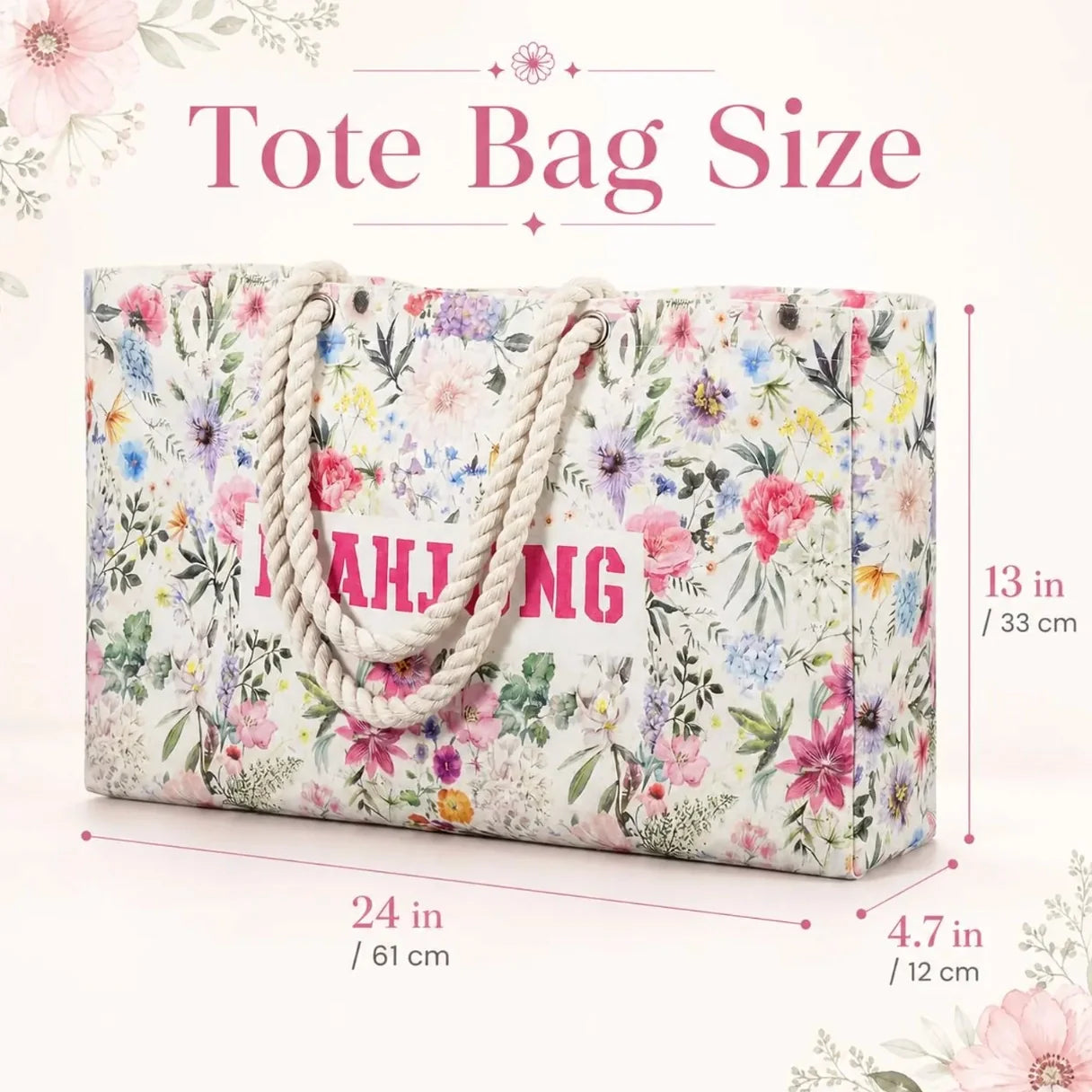 Floral Mahjong Travel Bag Set