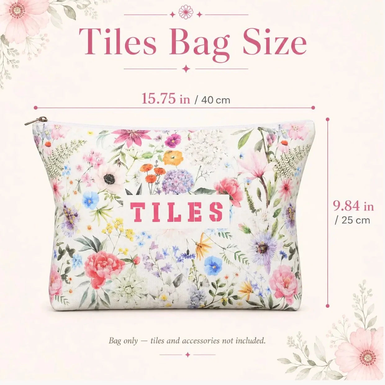 Floral Mahjong Travel Bag Set