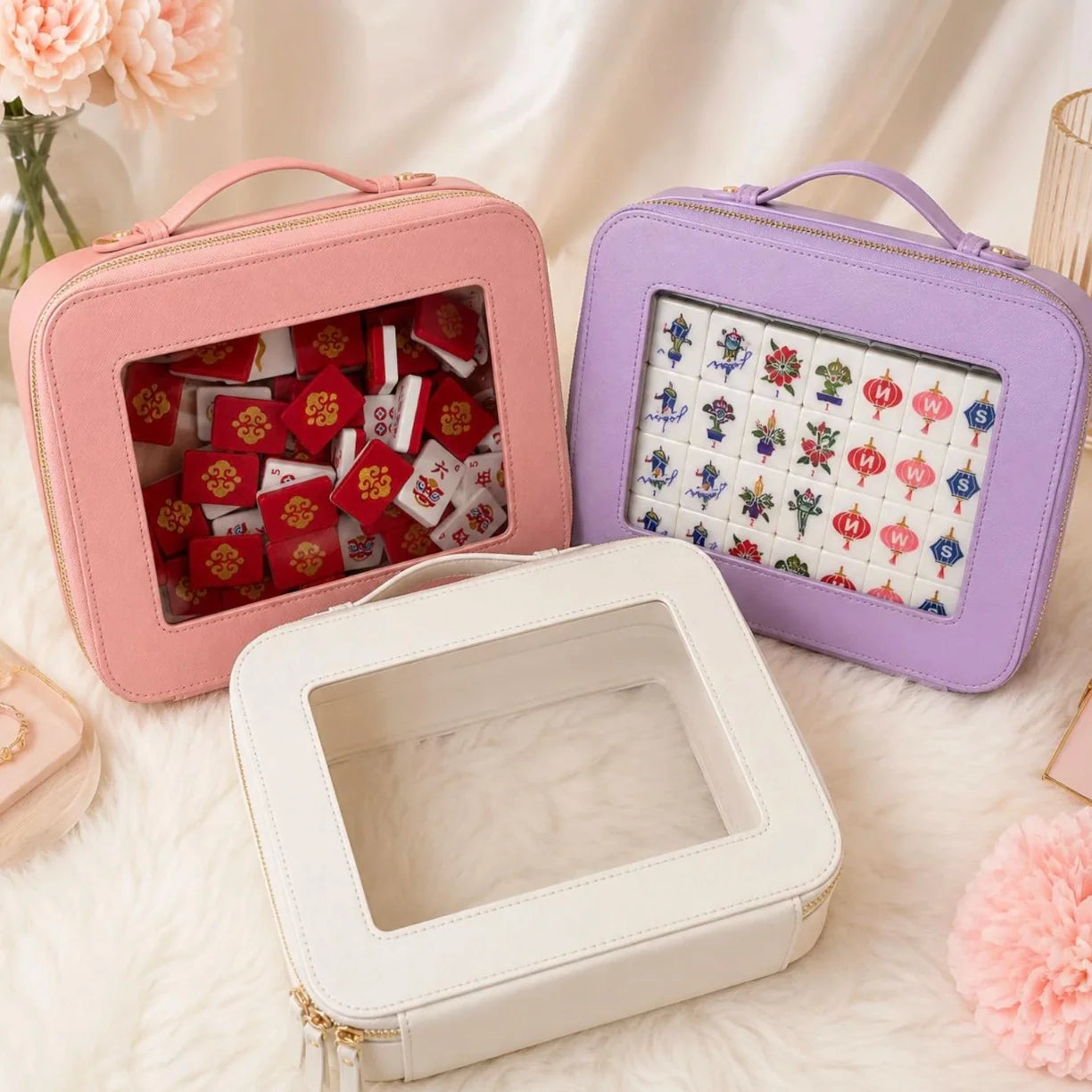 Clear Window Mahjong Carry Case