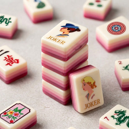 Art Deco Lady Joker Mahjong, 160 Tiles