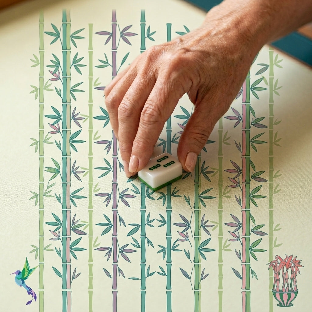 Bamboo Grove Roll-Up Mahjong Mat