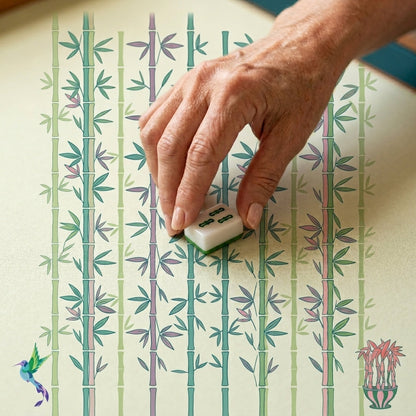Bamboo Grove Roll-Up Mahjong Mat