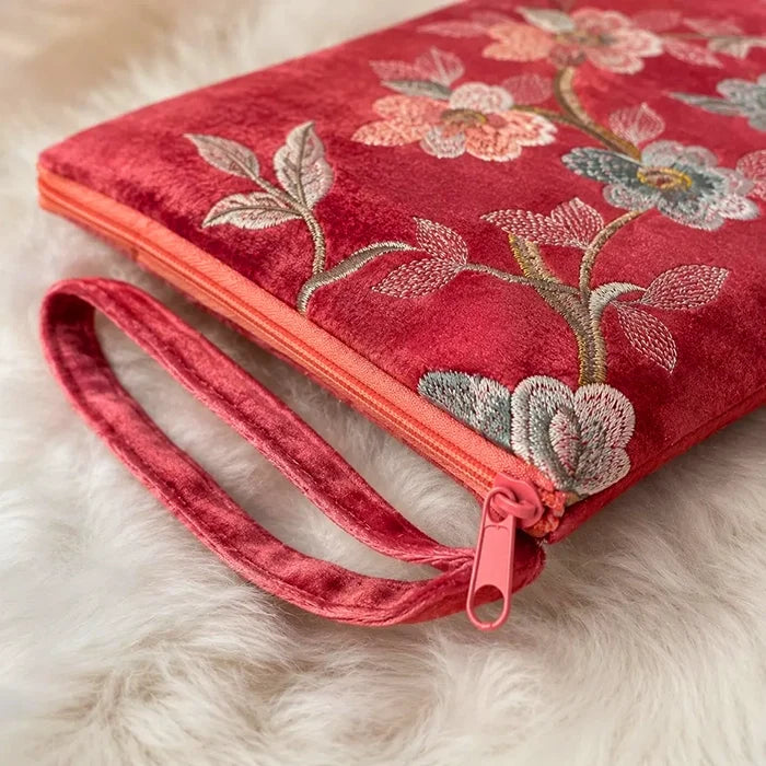 Soft Floral Mahjong Clutch Bag