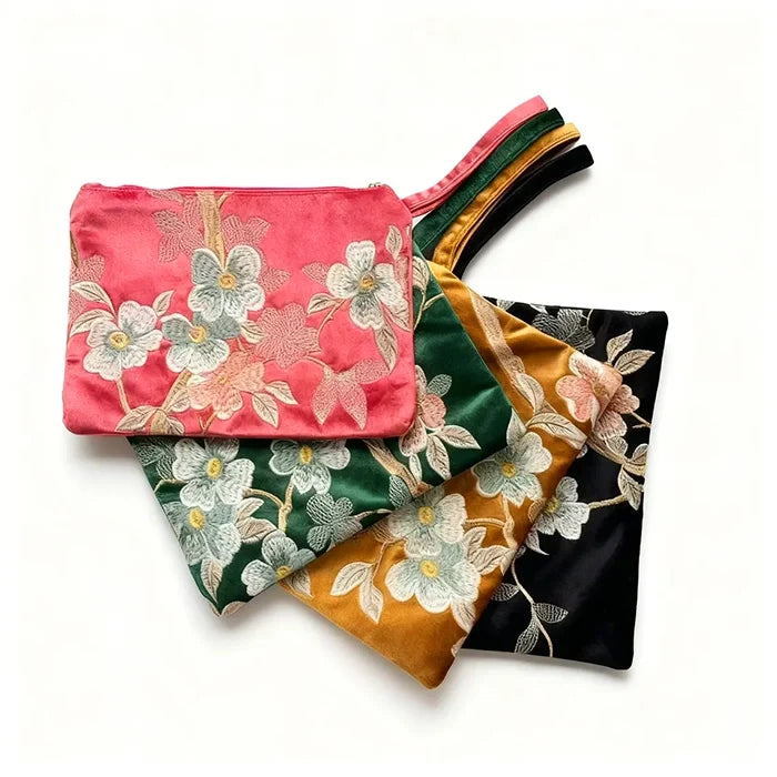 Soft Floral Mahjong Clutch Bag