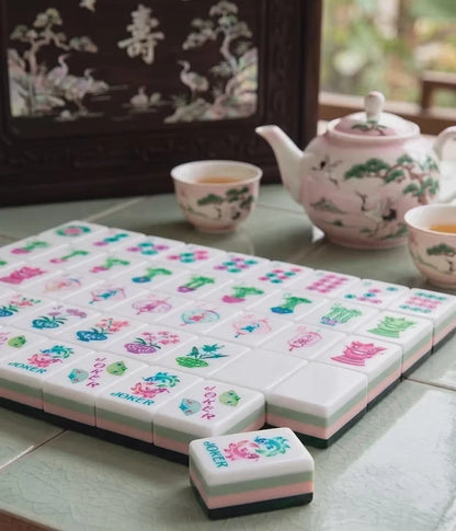 Emerald Green Mahjong Set, 160 Tiles