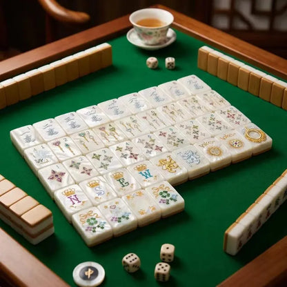 Mother-of-Pearl & Gold Mahjong, 160 Tiles