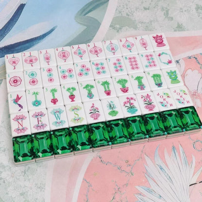 Emerald Green Mahjong Set, 160 Tiles